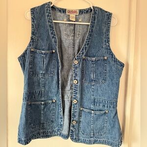 Bill Blass Blue Denim Vest